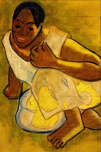 Crouching Tahitian Girl by Paul Gauguin
